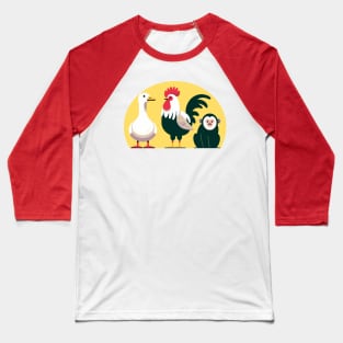 Friends - Marcel, The Chick, The Duck - Version 2 Baseball T-Shirt